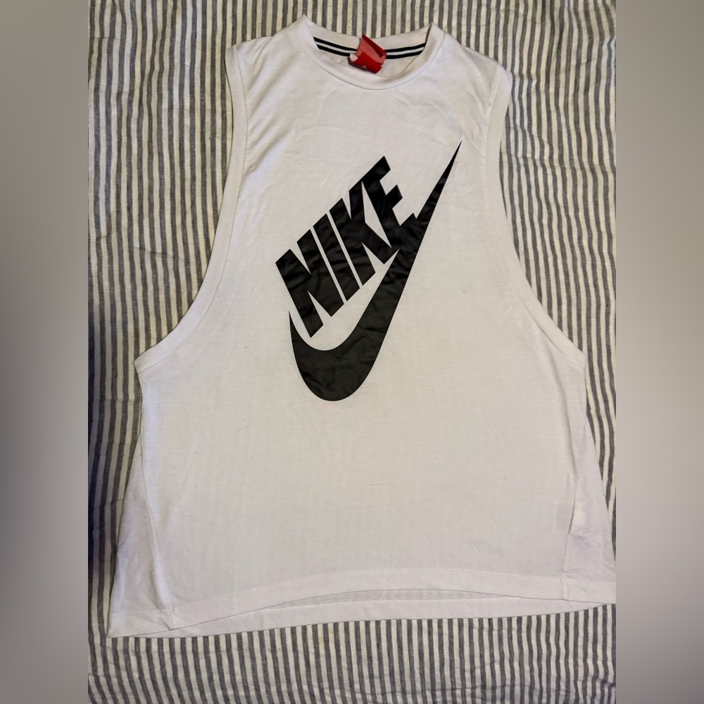 Nike White Muscle Tee